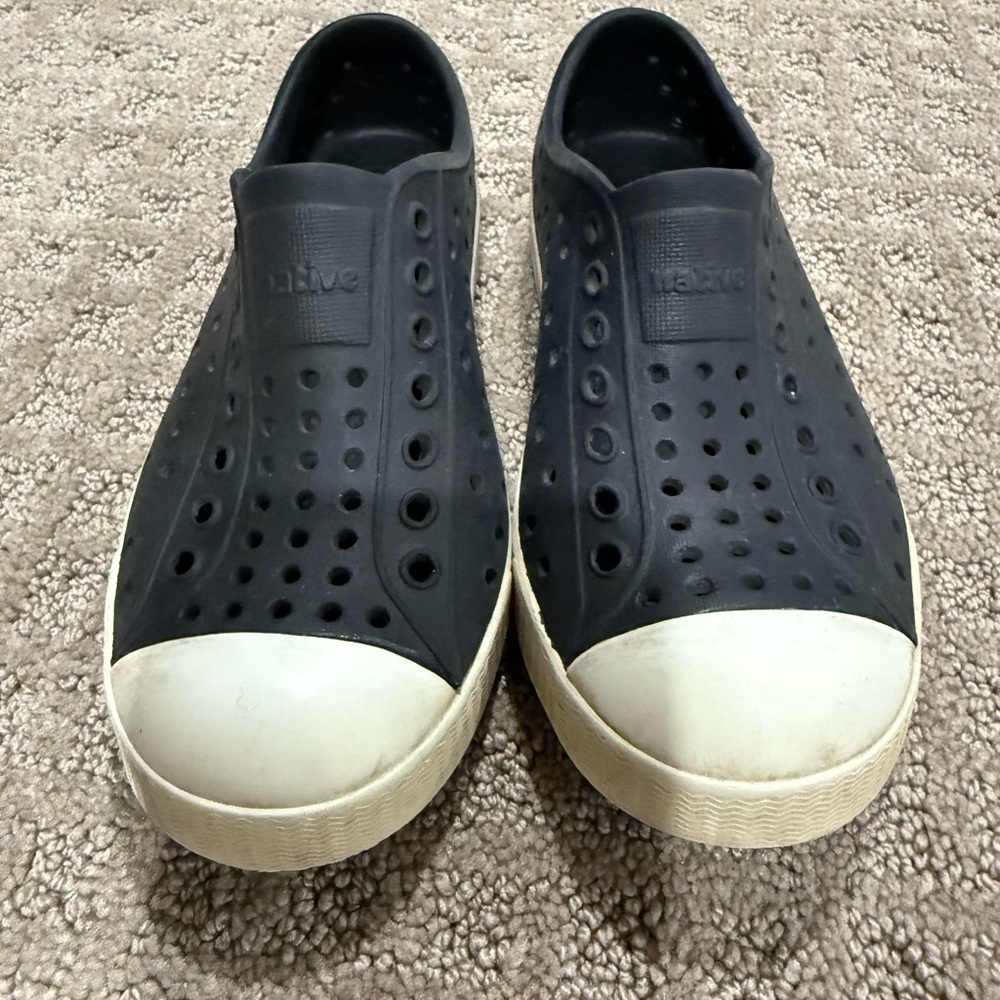 Native Kids Black Slip-On Shoes